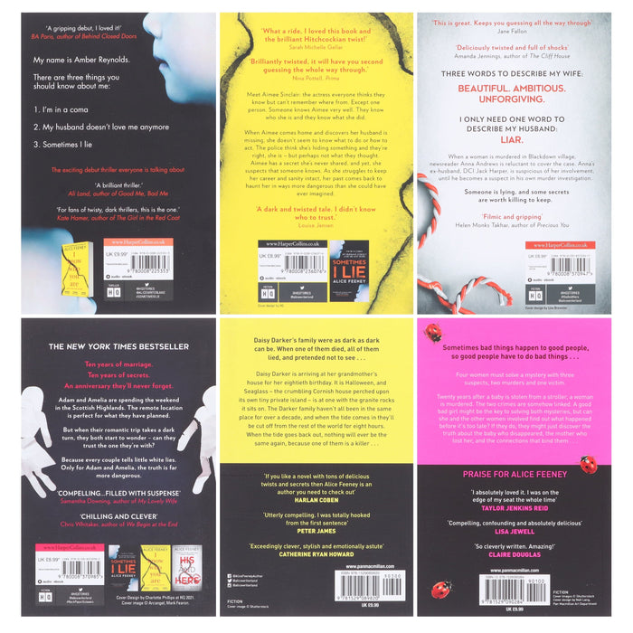 Alice Feeney 6 Books Collection Set - Fiction - Paperback Fiction HarperCollins Publishers