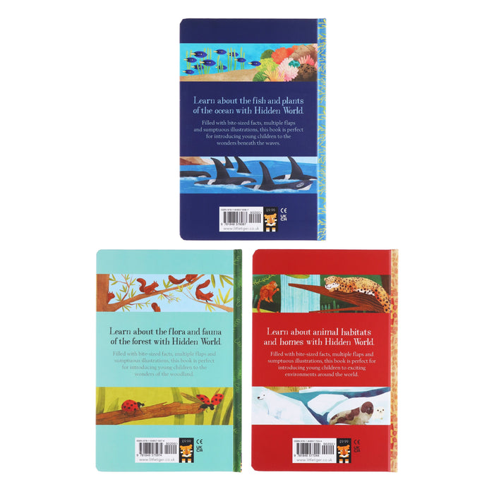 Lift the Flap Hidden World Series 3 Books Collection Set By Libby Walden, Stephanie Fizer Coleman - Ages 0-5 - Hardback B2D DEALS Little Tiger Press Group