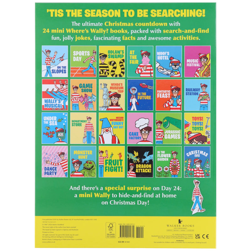 Where's Wally? Advent Calendar 24 Book Collection by Martin Handford - Ages 5+ - Paperback 5-7 Walker Books