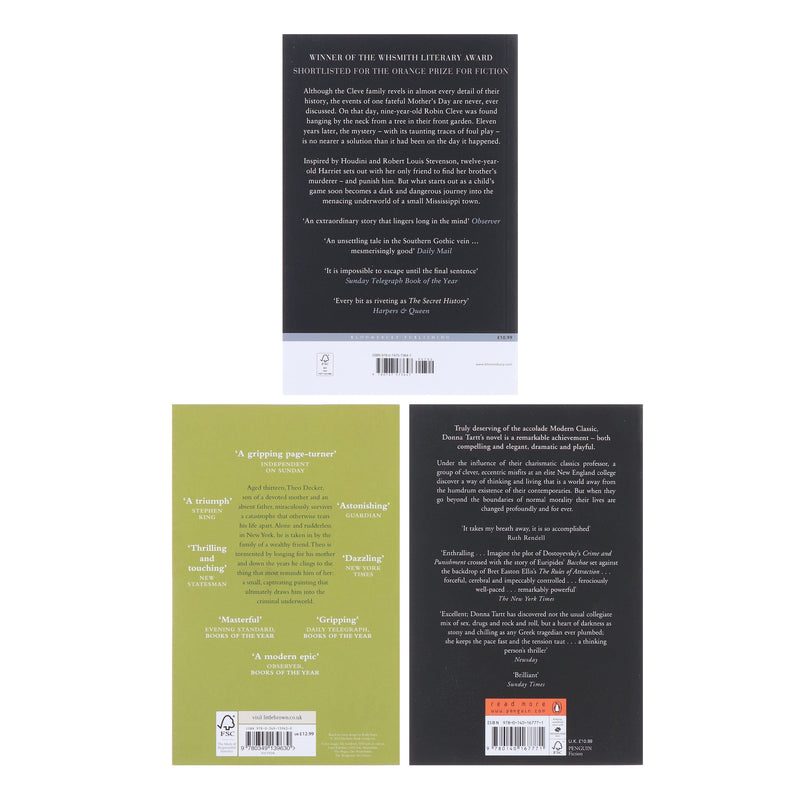 Donna Tartt 3 Books Collection Set - Fiction - Paperback Fiction Penguin Random House/Bloomsbury