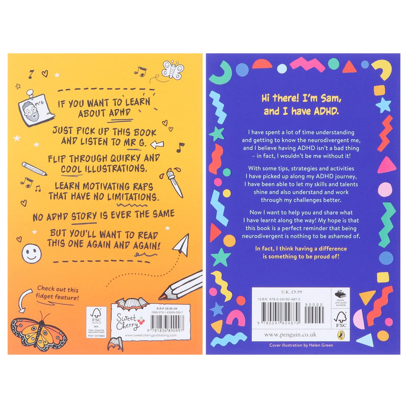 ADHD: Rapped Up! & You, Me & ADHD by Jamie Gilbert 'Mr G' & Sam Thompson 2 Books Collection Set - Ages 9-12 - Paperback 9-14 Penguin Random House & Sweet Cherry Publishing