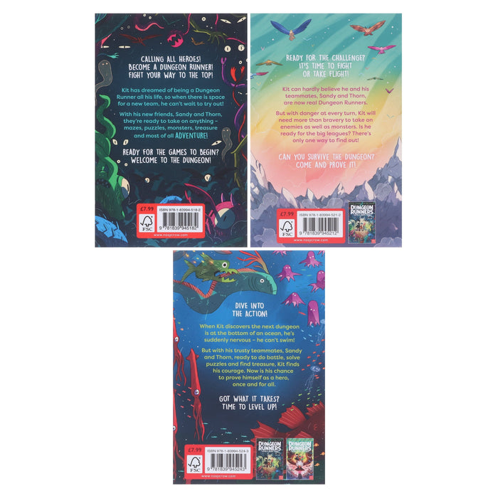 Dungeon Runners Series By Kieran Larwood: Illustrated 3 Books Collection Set - Ages 7-9 - Paperback 7-9 Nosy Crow Ltd