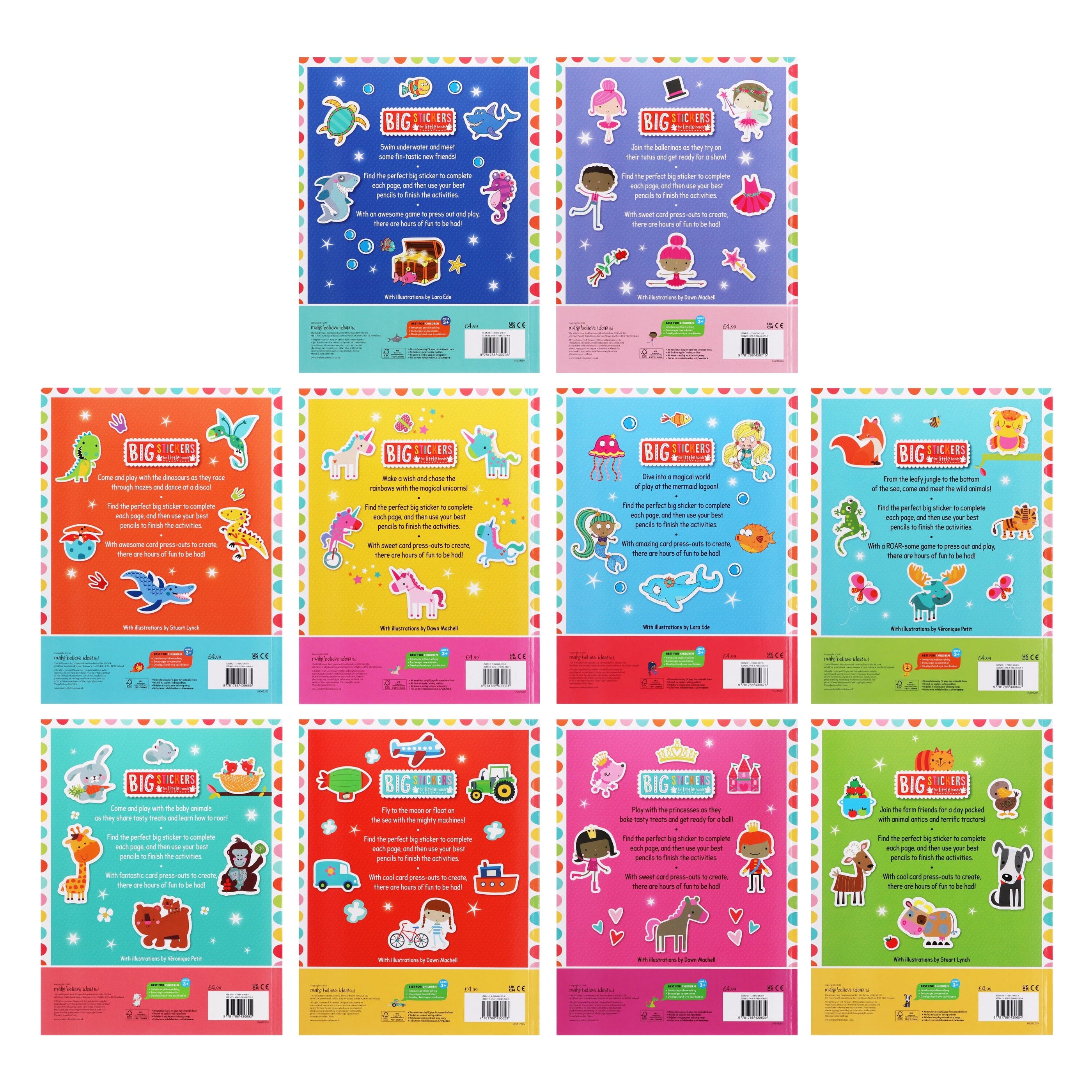 Big Stickers for Little Hands Assortment 10 Books Collection — Books2Door