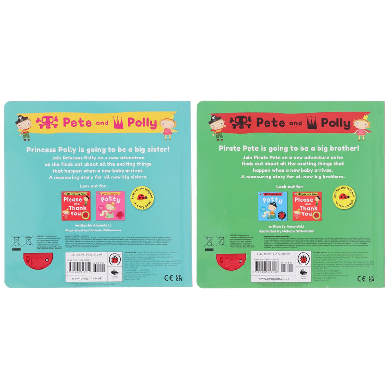 Pirate Pete and Princess Polly Series By Lady Bird 2 Books Collection Set - Ages 2-4 - Board Book 0-5 Penguin Random House