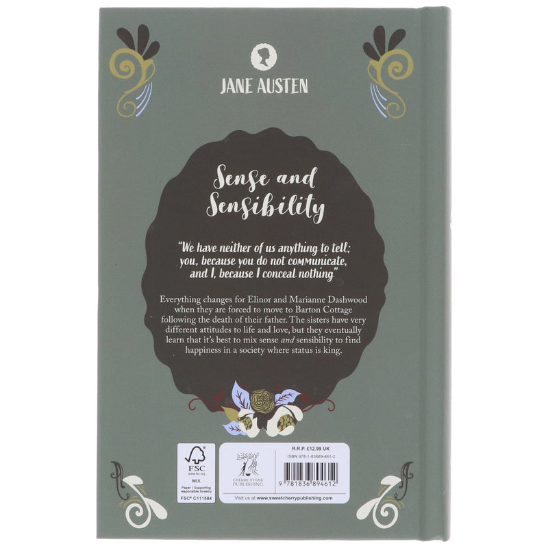 Sense and Sensibility by Jane Austen - Ages 12+ - Special Edition Hardback (Sprayed Edges) Fiction Sweet Cherry Publishing