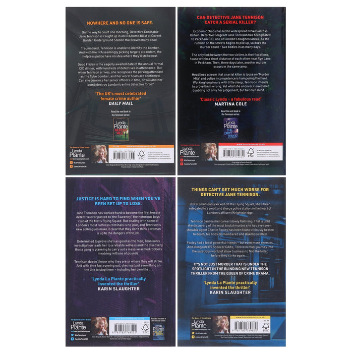 Jane Tennison Thrillers (Book 3-6) By Lynda La Plante 4 Books Collection Set - Fiction - Paperback Fiction Bonnier Books Ltd