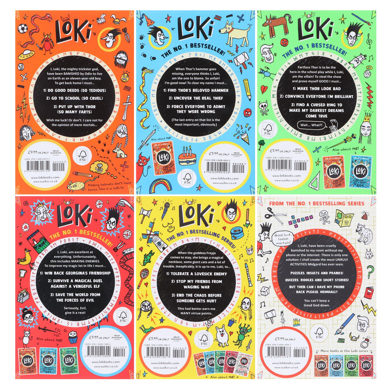 Loki: A Bad God’s Guide Series by Louie Stowell 6 Books Collection Set - Ages 9-12 - Paperback 9-14 Walker Books Ltd