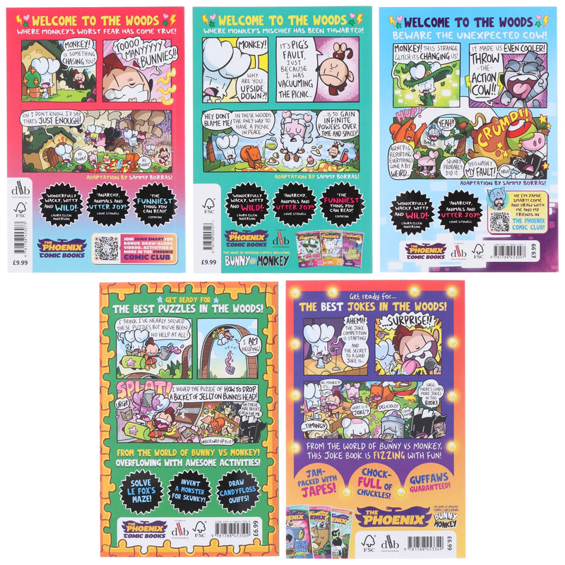 Bunny vs Monkey Comic Collection by Jamie Smart 5 Books Set - Ages 7+ - Paperback Graphic Novels David Fickling Books ltd