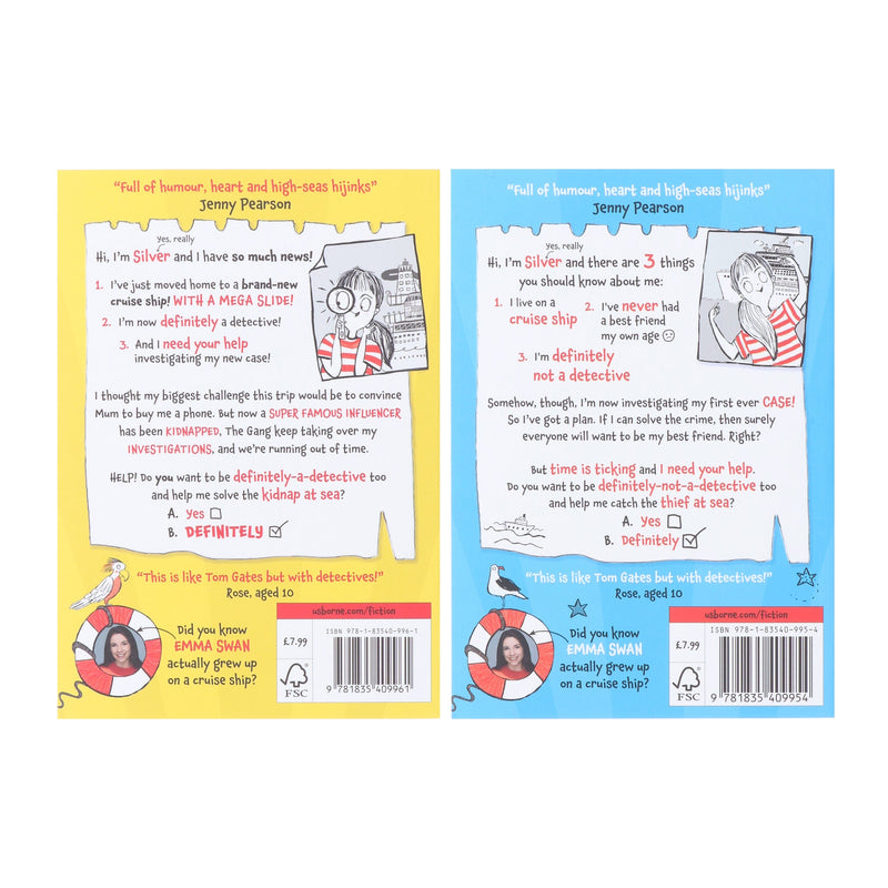 Cruise Ship Kid Series by Emma Swan Illustrated 2 Books Collection Set - Ages 8+ - Paperback 7-9 Usborne Publishing Ltd