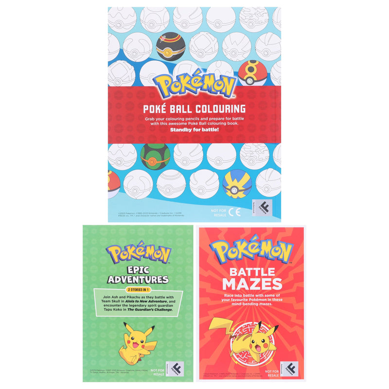 Pokemon Epic Battle Collection (Includes 3 Books, A Poster, A Door Hanger & A Poké Ball Craft) by Pokemon - Ages 6-8 7-9 HarperCollins Publishers