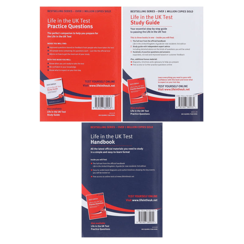 Life in the UK Test 2025 By Henry Dillon and Alastair Smith 3 Books Collection Set - Non Fiction - Paperback Non-Fiction Red Squirrel Publishing
