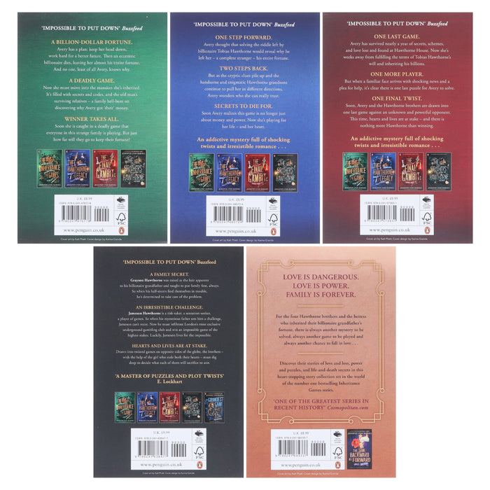 The Inheritance Games Series By Jennifer Lynn Barnes: 5 Books Collection Set - Ages 12-17 - Paperback Fiction Penguin Random House