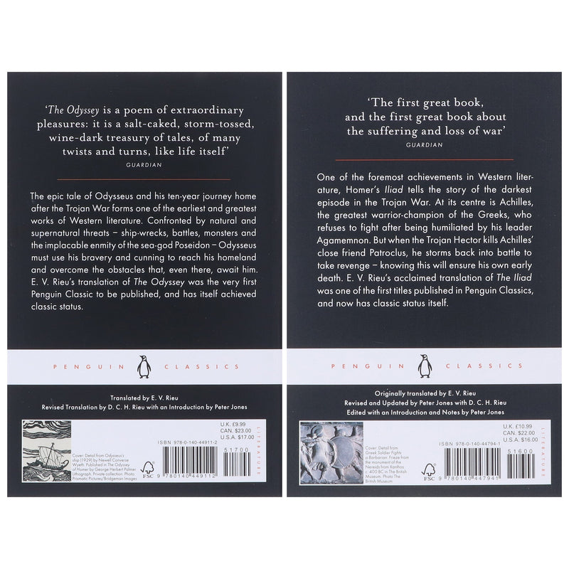 The Odyssey & The Iliad By Homer (Penguin Classics) 2 Books Set - Fiction - Paperback Fiction Penguin Random House