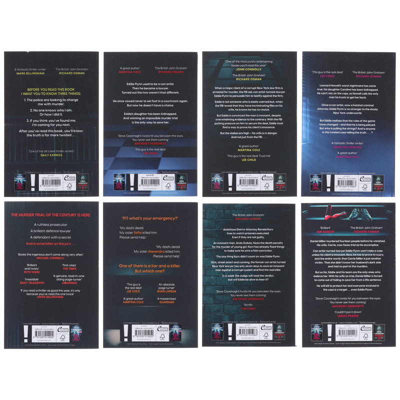 Eddie Flynn Series (Set 2) by Steve Cavanagh 8 Books Collection Set - Fiction - Paperback Fiction Hachette