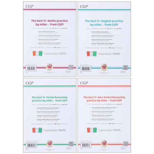 CGP 11+ Practice Book & Assessment Tests Bundle (for GL Assessment) 4 Books Set - Ages 10-11 - Paperback (Includes Free Online Edition) 9-14 Coordination Group Publications Ltd (CGP)
