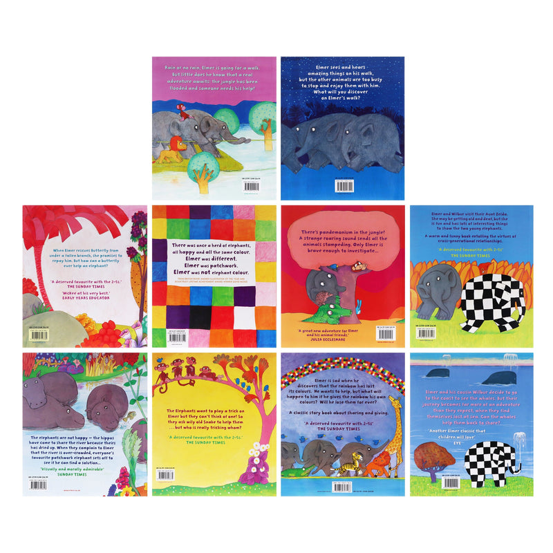 Elmer Children Picture 10 Books Collection Set By David McKee - Ages 5+ - Paperback 5-7 Andersen Press Ltd