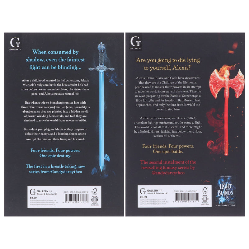 Light That Blinds Us Series by Andy Darcy Theo 2 Books Collection Set - Ages 12 Years+ - Paperback Young Adult Simon & Schuster