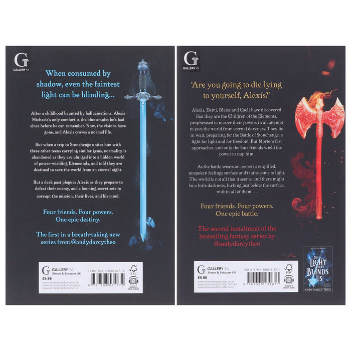 Light That Blinds Us Series by Andy Darcy Theo 2 Books Collection Set - Ages 12 Years+ - Paperback Young Adult Simon & Schuster