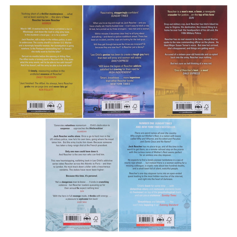 Jack Reacher by Lee Child: Books 16-20 Collection Set - Fiction - Paperback Fiction Penguin Random House