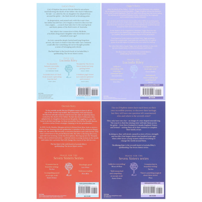 The Seven Sisters Series By Lucinda Riley 4 Books Collection Set - Fiction - Paperback Fiction Macmillan