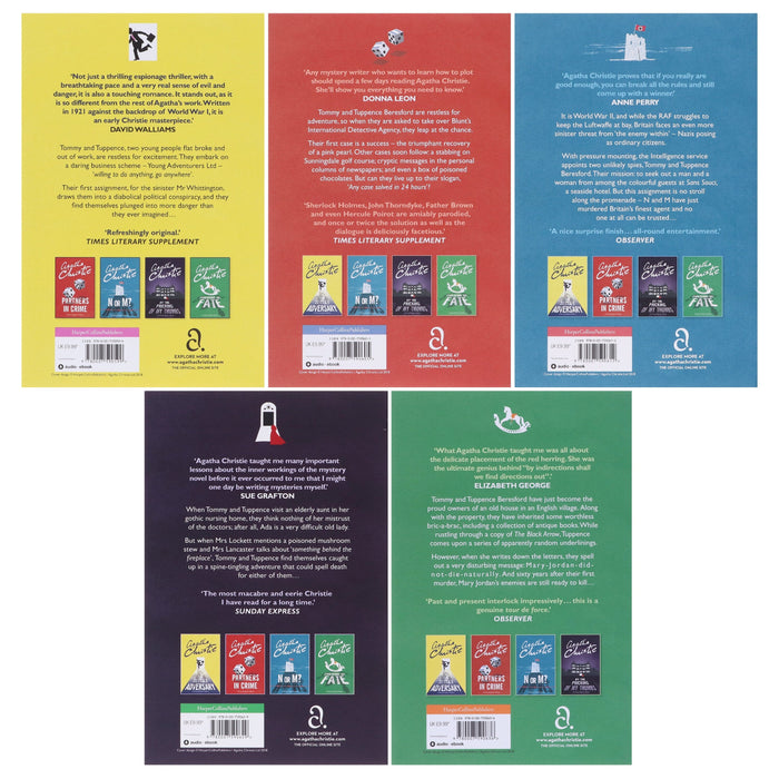 A Tommy and Tuppence Mystery Series by Agatha Christie 5 Books Collection Set - Fiction - Paperback Fiction HarperCollins Publishers