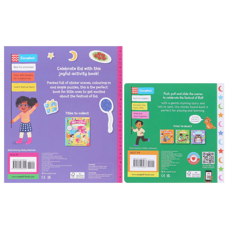 Eid Celebration Collection (Happy Eid & Busy Eid) 2 Books Set - Ages 0-5 - Paperback/Board Book 0-5 Campbell Books