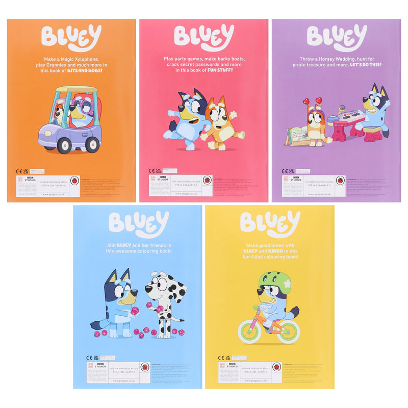 Bluey’s Box of Fun: 5 Activity Books Collection Set - Ages 3+ - Paperback 0-5 Penguin