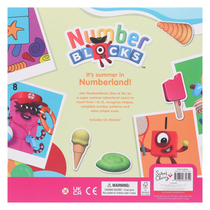 Numberblocks Summer Fun: A Sticker Activity Book - Quizzes, Puzzles, Fun Games - Ages 3-6 - Paperback 3-5 Sweet Cherry Publishing