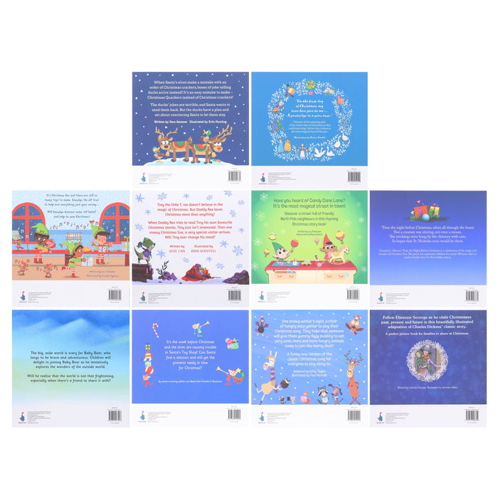 Santa's Big Pack of Christmas Stories 10 Book Collection Set by Joshua George & Others - Ages 3-5 - Paperback 3-5 Fox Eye Publishing