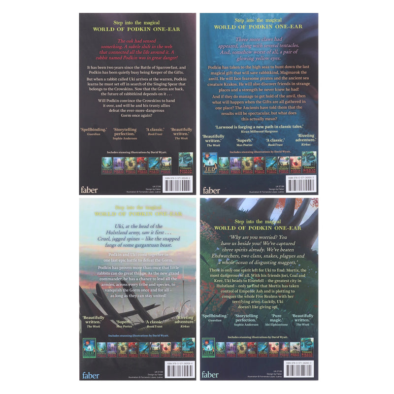 The World of Podkin One-Ear Series (Book 6-9) by Kieran Larwood 4 Books Collection Set - Ages 9+ - Paperback 9-14 Faber & Faber