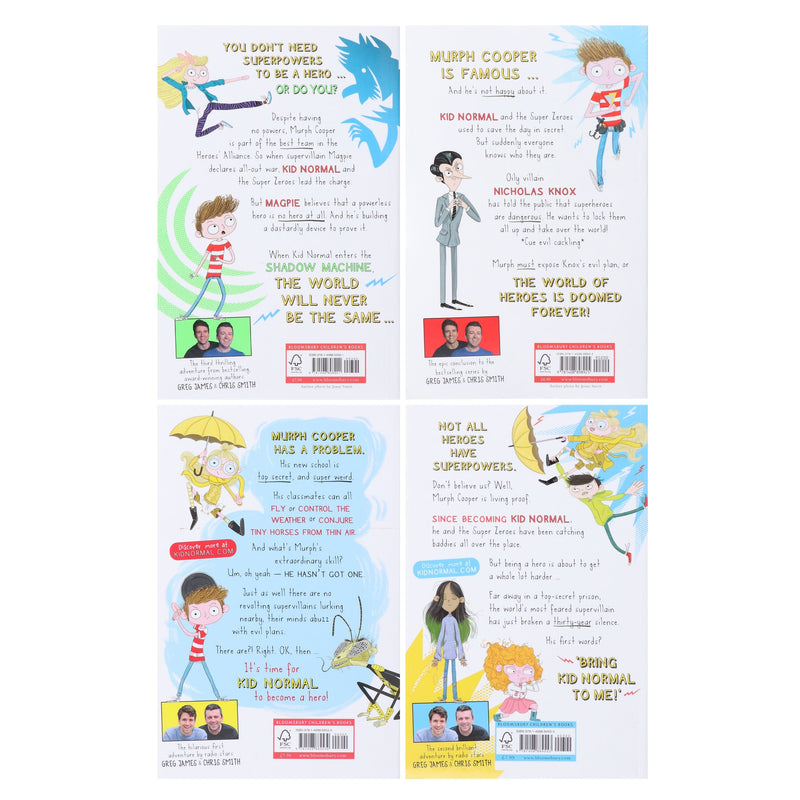 Kid Normal Series 4 Books Collection Set By Greg James & Chris Smith - Ages 8-12 - Paperback 9-14 Bloomsbury Publishing PLC