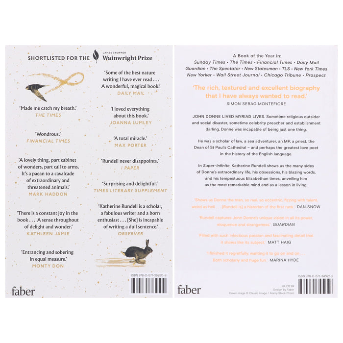 Katherine Rundell Collection (The Golden Mole & Super-Infinite) 2 Books Set - Non Fiction - Paperback Non-Fiction Faber & Faber