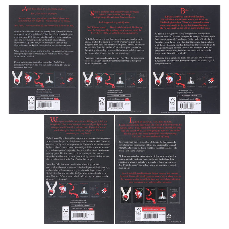 The Twilight Saga 5 Books Collection by Stephenie Meyer - Age 15+ - Paperback Young Adult Hachette