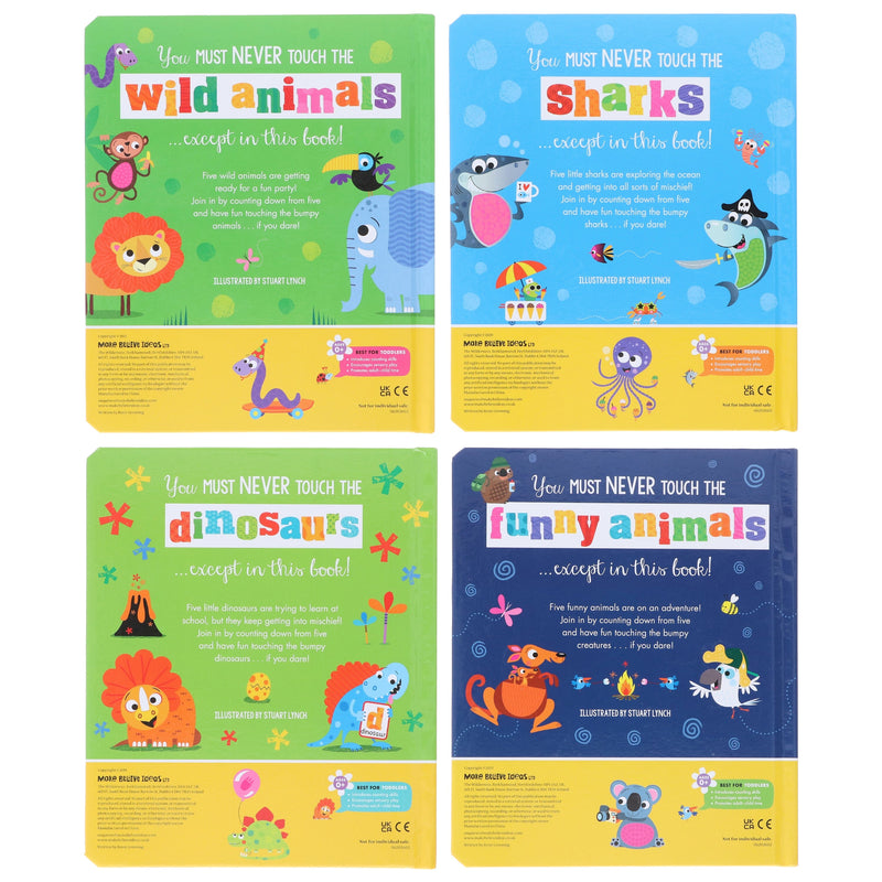 Never Touch The Animals Gift Set 4 Books Collection Box Set - Ages 1+ - Board Book 0-5 Make Believe Ideas