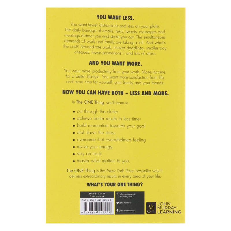 The One Thing: The Surprisingly Simple Truth Behind Extraordinary Results by Gary Keller & Jay Papasan - Non Fiction - Paperback Non-Fiction Hachette