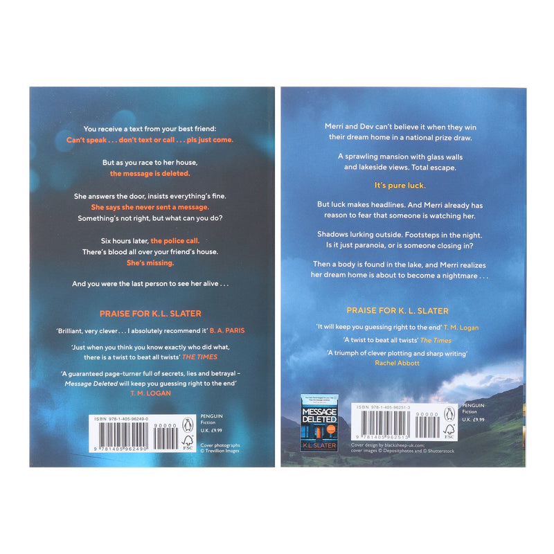 K. L. Slater Novels (Message Deleted & The Lucky Winners) 2 Books Set - Fiction - Paperback Fiction Penguin Random House