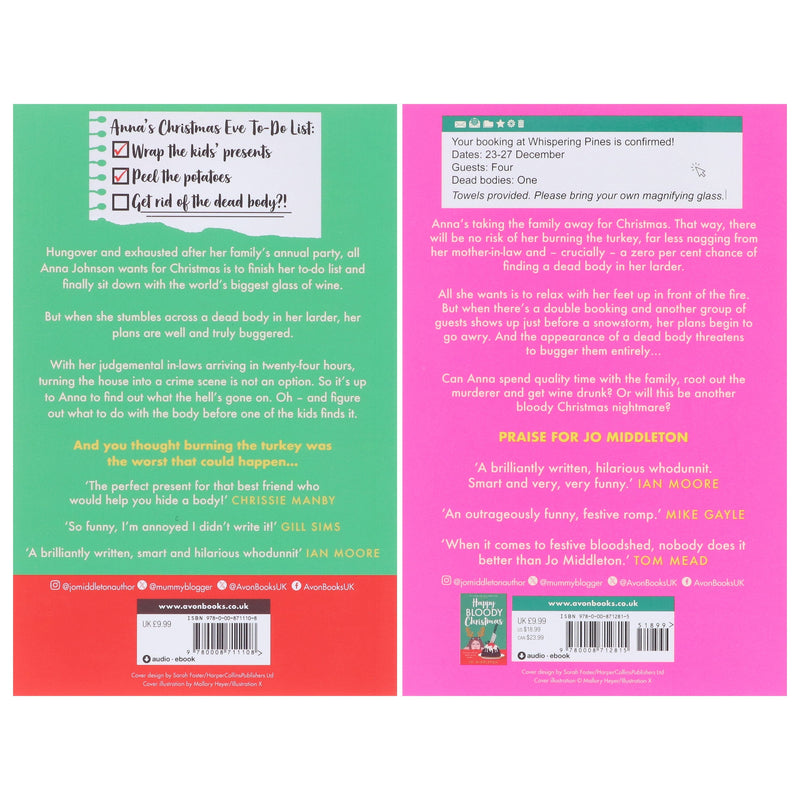 Christmas Murder Mysteries by Jo Middleton 2 Books Collection Set - Fiction - Paperback Fiction HarperCollins Publishers