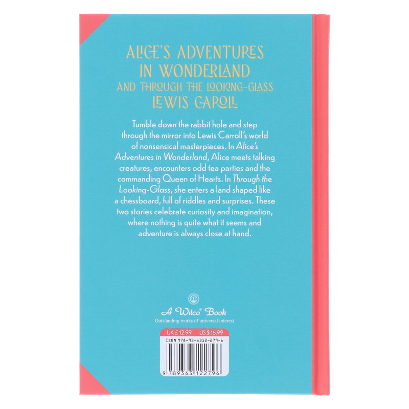 Alice's Adventures in Wonderland & Through the Looking-Glass by Lewis Carroll - Fiction - Sprayed Edge Hardback Fiction Wilco Books