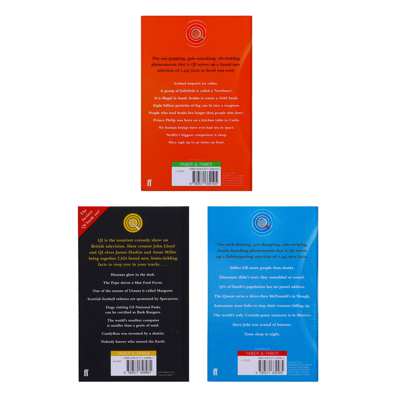QI Quite Interesting Facts Series 3 Books Collection Set - Non Fiction - Hardback Non-Fiction Faber & Faber