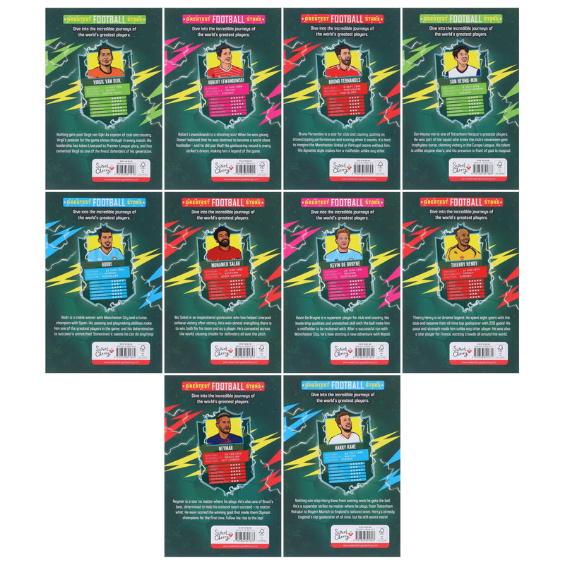 The Greatest Football Stars (Vol 1-2) by Luke Paton 20 Books Collection Set - Ages 7+ - Paperback B2D DEALS Sweet Cherry Publishing