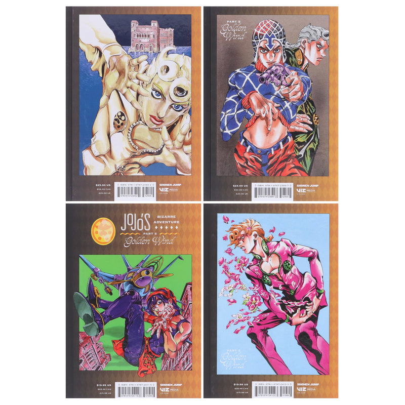 JoJo’s Bizarre Adventure: Part 5 - Golden Wind (Vol. 1-4) by Hirohiko Araki 4 Books Collection Set - Fiction - Hardback Fiction Viz Media, Subs. of Shogakukan Inc