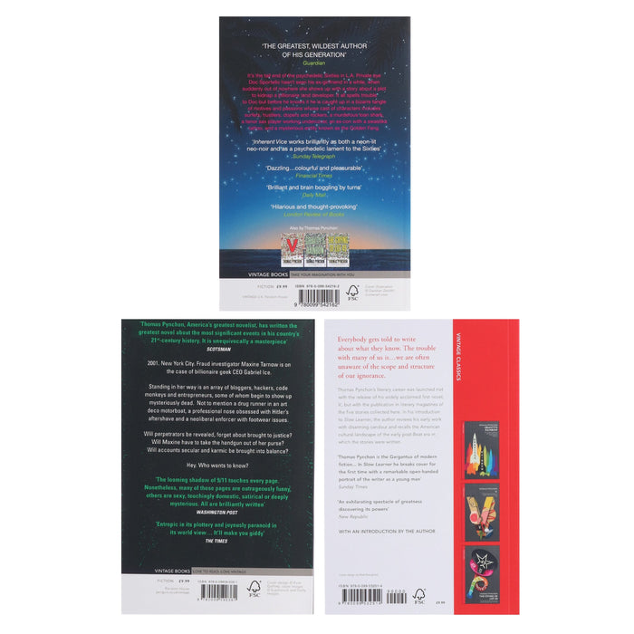 Thomas Pynchon Collection (Slow Learner, Inherent Vice & Bleeding Edge) 3 Books Set - Fiction - Paperback Fiction Penguin Random House