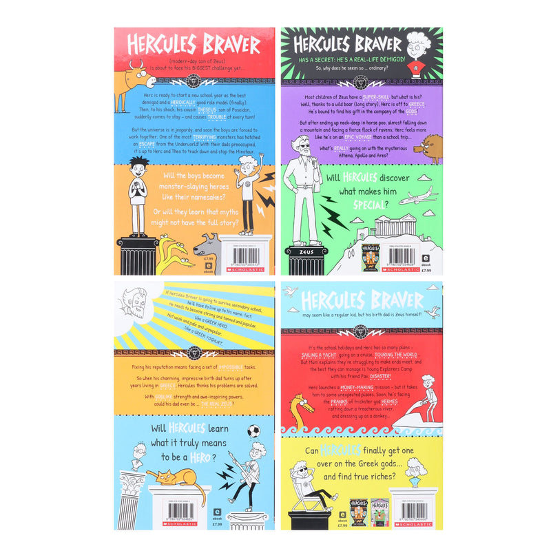 Hercules Series by Tom Vaughan Illustrated 4 Books Collection Set - Ages 8-12 - Paperback 9-14 Scholastic