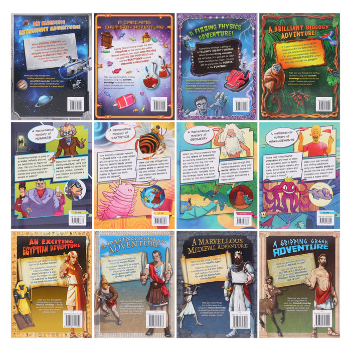 Quest Adventure Science, Maths and History 12 Books Collection - Age 7+ - Paperback 7-9 Quarto Publishing Ltd