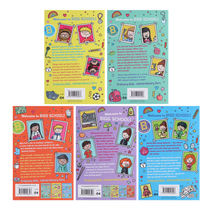 Bigg School Series By Lisa Williamson Illustrated 5 Books Collection Set - Ages 9-12 - Paperback 9-14 Guppy Books