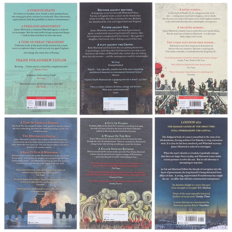 James Marwood & Cat Lovett Series By Andrew Taylor 6 Books Collection Set - Fiction - Paperback Fiction HarperCollins Publishers