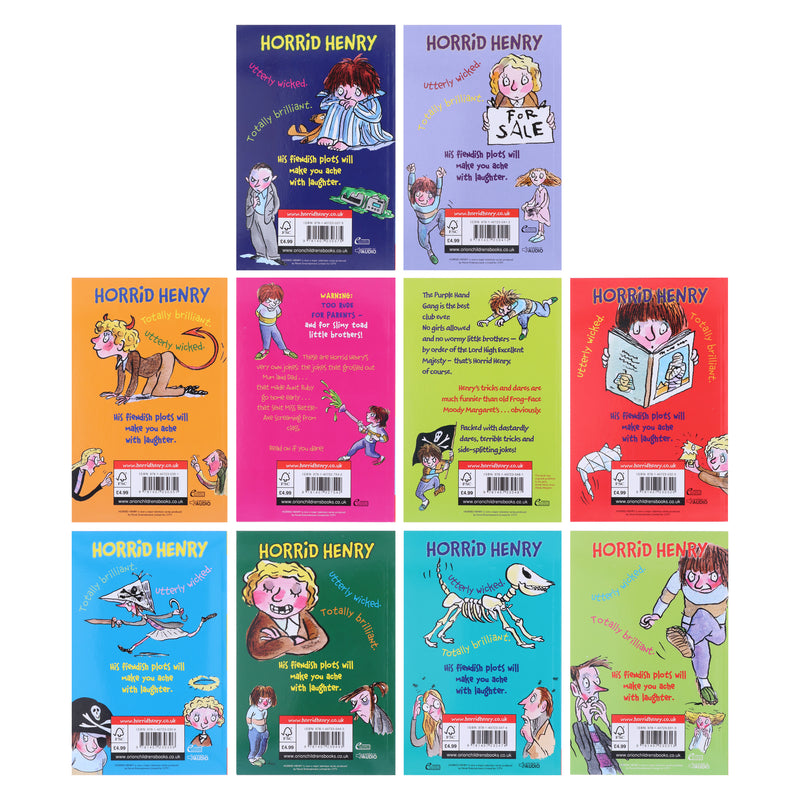 Horrid Henry Cheeky Collection 10 Books Set By Francesca Simon - Ages 6+ - Paperback