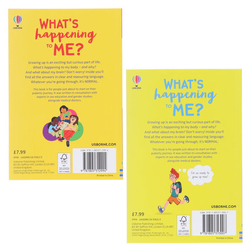 What's Happening To Me? The Boy & The Girl One by Alex Frith & Micaela Tapsell 2 Books Set (What and Why Series) - Ages 10+ - Paperback 9-14 Usborne Publishing Ltd
