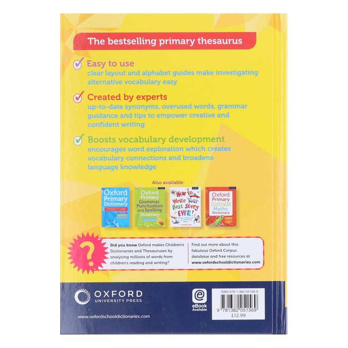 Oxford Primary Thesaurus by Oxford Dictionaries - Non Fiction - Hardback Non-Fiction Oxford University Press