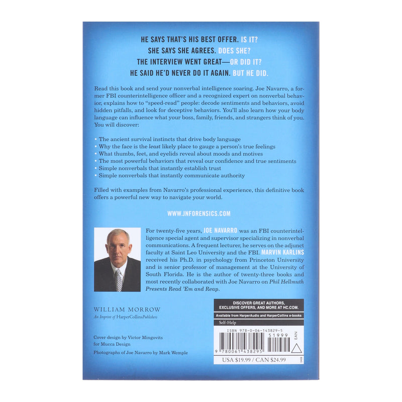 What Every BODY is Saying: An Ex-FBI Agent's Guide to Speed-Reading People by Joe Navarro & Marvin Karlins - Non Fiction - Paperback Non-Fiction HarperCollins Publishers